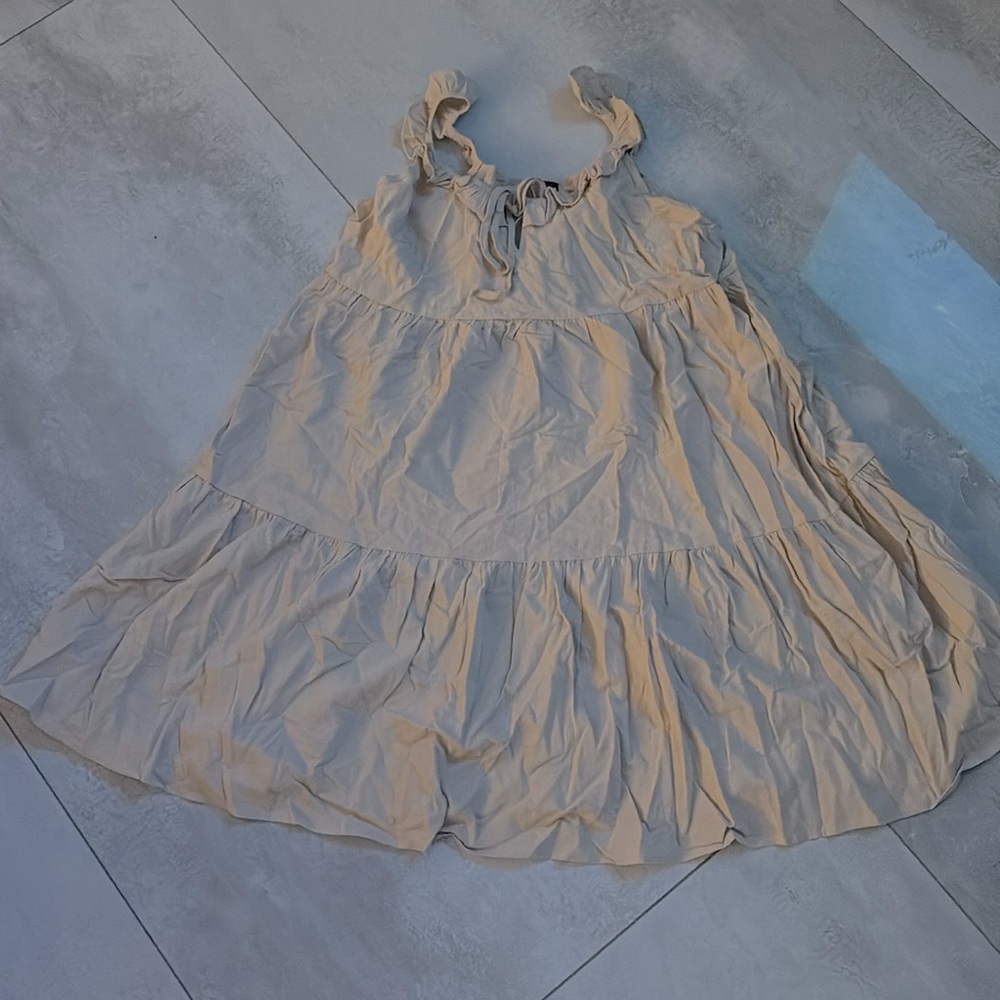 Babydoll Beige Summer Dress